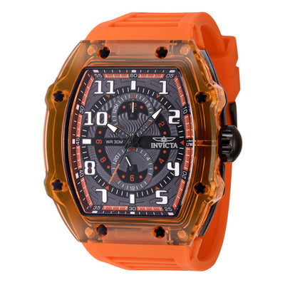 INVICTA Men's Racing Arcane Translucent 48mm Watch Dark Grey/Orange image 0