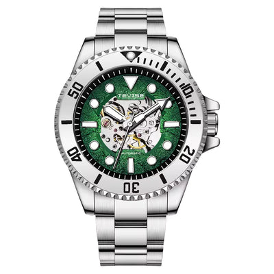 TEVISE Tanker Skeleton Automatic Watch Green image 0