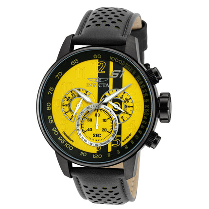 INVICTA Men's Rally S1 48mm Chronograph Leather Racing Stripes Watch