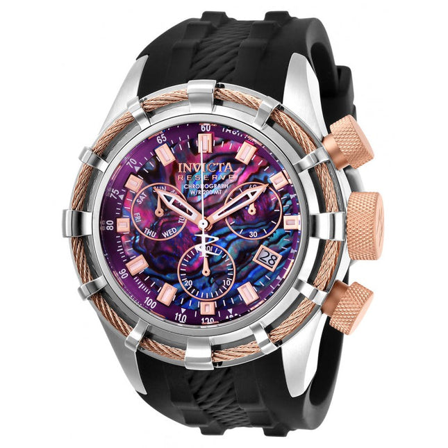 INVICTA Men's Reserve 50mm Chronograph Silver / Rose Gold / Violet Watch