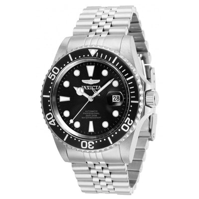 INVICTA Men's Pro Diver Automatic 42mm Jubilee Bracelet Watch Silver/Black
