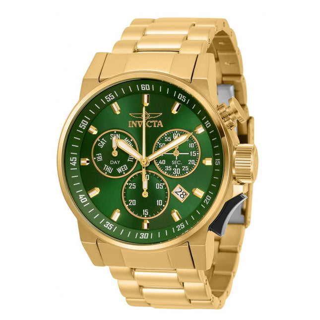 INVICTA Men's Coalition Forces Suisse Classic Chronograph 46mm Gold / Green Watch