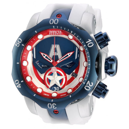 INVICTA Men's Marvel Limited Edition Captain America 53mm Chronograph Patriot Watch