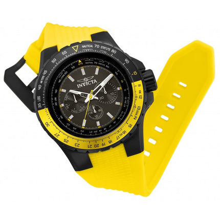 INVICTA Men's Aviator Nautical Chronograph 50mm Black / Yellow Watch