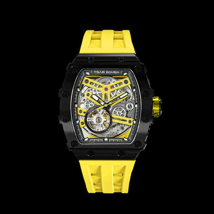 TSAR BOMBA Men's Automatic Watch TB8208A II Black / Yellow