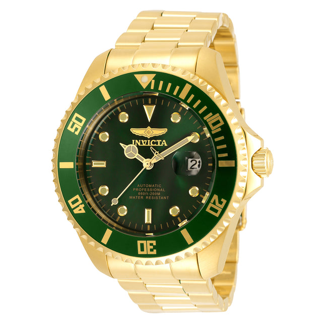 INVICTA Men's Pro Diver Automatic 47mm Gold / Green Watch