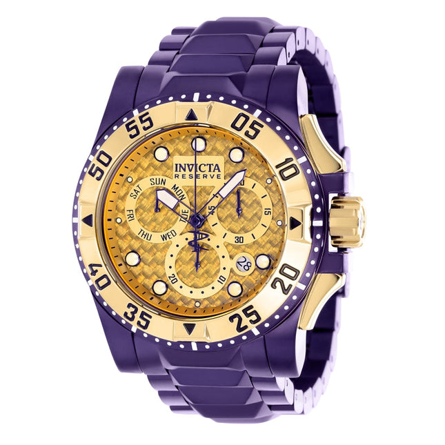 INVICTA Men's Reserve Excursion Chronograph Purple / Gold Watch