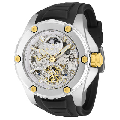 INVICTA Men's Akula Automatic 51mm Silver / Gold Silicone Skeleton Watch
