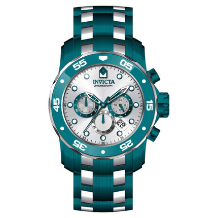 INVICTA Men's Pro Diver Colossus 48mm Silver / Aqua Green Steel Chronograph Watch