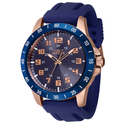 INVICTA Men's Pro Diver 45mm Silicone Strap Watch Rose Blue