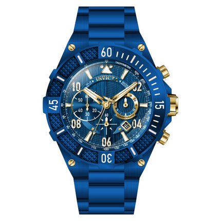 INVICTA Men's Aviator SPANGLED Chronograph 50mm Blue Steel Watch