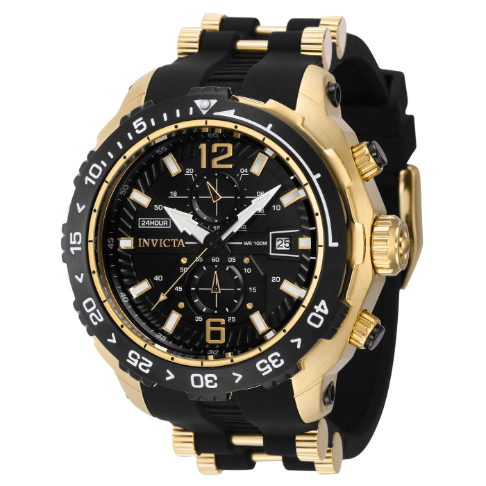 Invicta black online gold