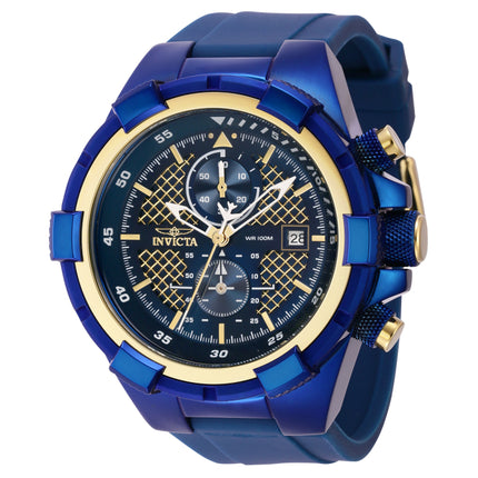 INVICTA Men's Aviator Pilot Chronograph 50mm Blue Ionic Edition Silicone Strap Watch
