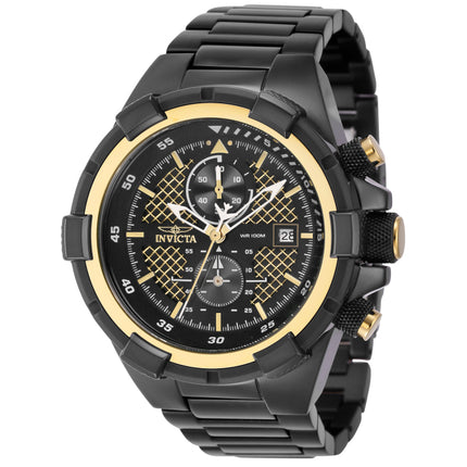 INVICTA Men's Aviator Pilot Chronograph 50mm Black / Gold Edition Watch