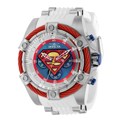 INVICTA Men's DC Comics Superman Ltd Edition Chronograph 52mm Watch White/Silver