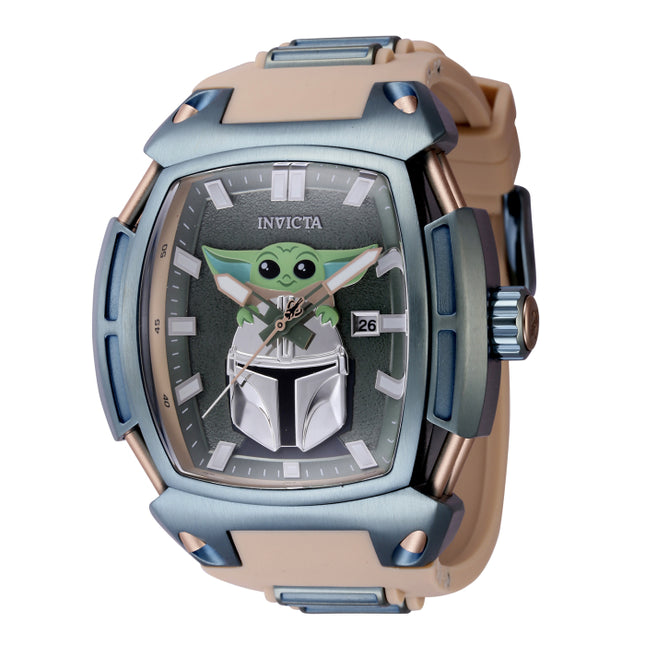 INVICTA Men's STAR WARS Mandalorian The Child Limited Edition Steel Infused Watch Khaki