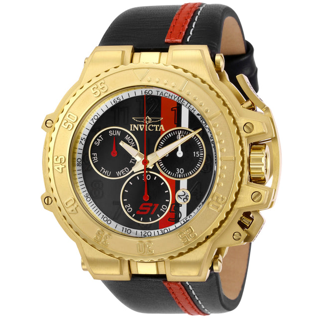 INVICTA Men's S1 Rally Race Team 58mm Gold / Red / Black Chronograph Watch