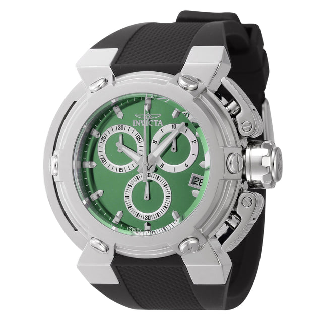 INVICTA Men's Coalition Forces X-Wing 46mm Chronograph Silver / Green Watch