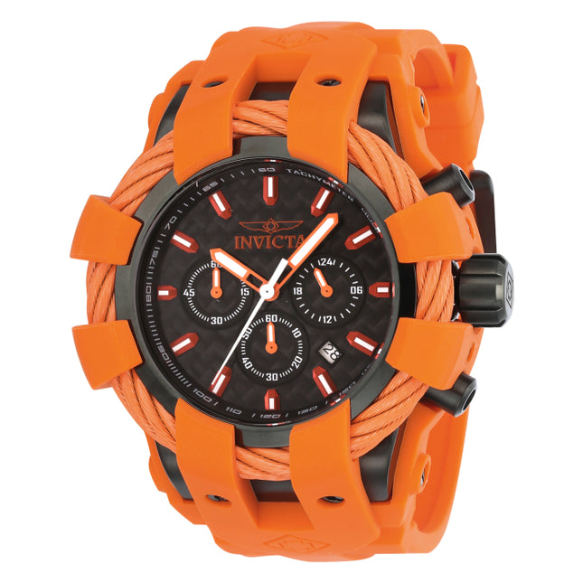 INVICTA Men's Bolt Chronograph Orange/Ionic Black Wire 48mm Watch