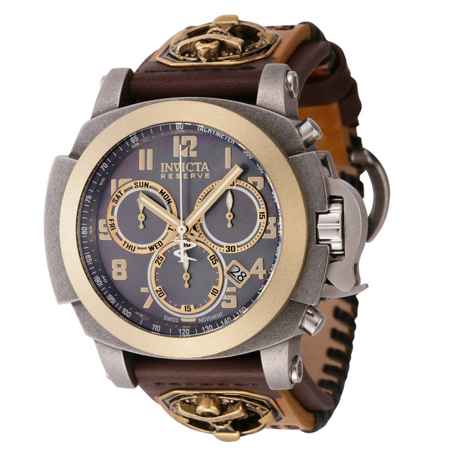 INVICTA Men's Reserve Warrior Viking 48mm Chronograph Leather Watch
