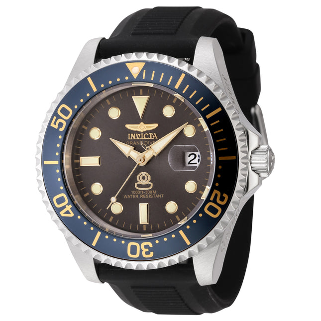 INVICTA Men's Grand Pro Diver Automatic 47mm Black Watch + Extra Strap