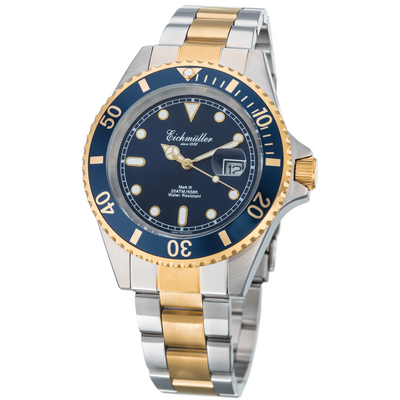 EICHMULLER since 1950 Mark III Diver 20ATM Two Tone/Blue Watch image 0
