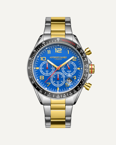 Tachymeter Chrono Two Tone Blue image 0