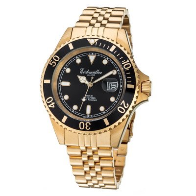 EICHMULLER since 1950 Mark III Diver 20ATM Gold/Black Watch image 0