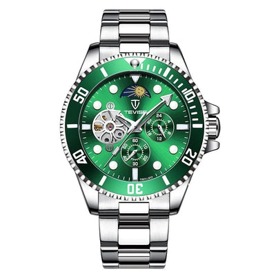 TEVISE Perpetual Automatic Flower Moon Green Watch image 0