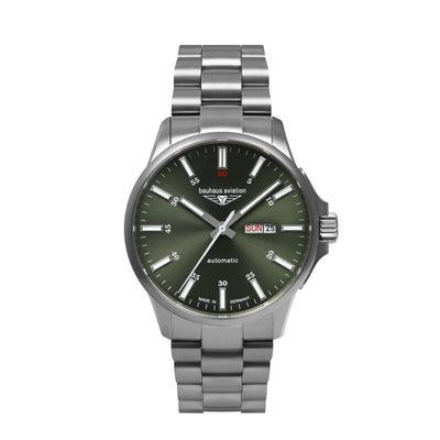 BAUHAUS AVIATION Men’s Titanium Automatic Day Date Watch 2866M4 image 0