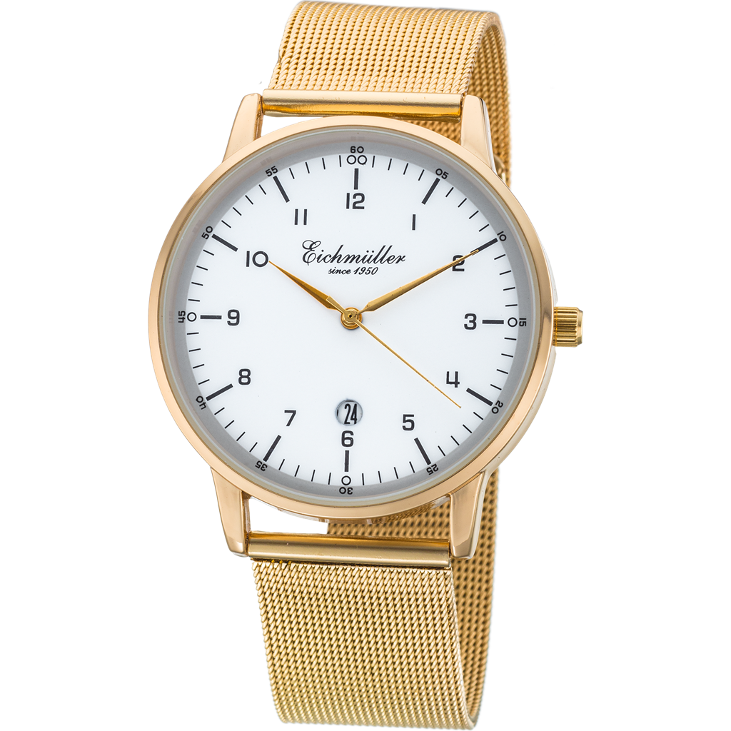 EICHMULLER since 1950 Classic Date Milanese Gold/White Watch image 0