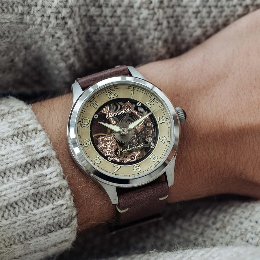 THOMAS EARNSHAW BARON MECHANICAL SKELETON HARVEST TAN Watch