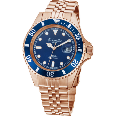 EICHMULLER since 1950 Mark III Diver 20ATM Rose Gold/Blue Watch image 0