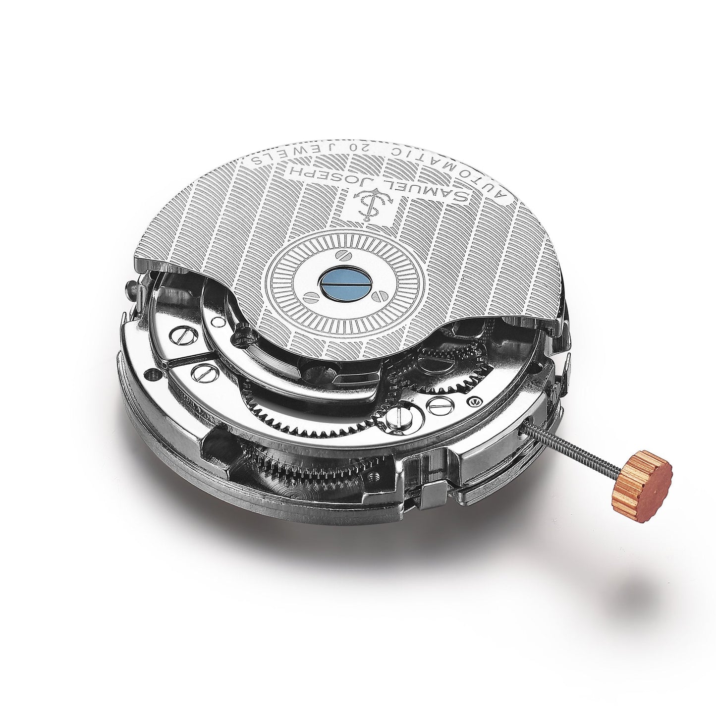 SAMUEL JOSEPH London Limited Edition Blue & Silver Automatic Skeleton Men's Watch