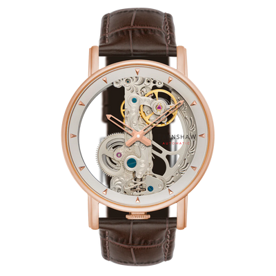 THOMAS EARNSHAW FOWLER BRIDGE AUTOMATIC Rose Gold / Brown Watch