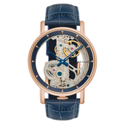 THOMAS EARNSHAW FOWLER BRIDGE AUTOMATIC Rose Gold / Blue Watch