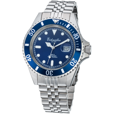 EICHMULLER since 1950 Mark III Diver 20ATM Silver/Blue Watch image 0