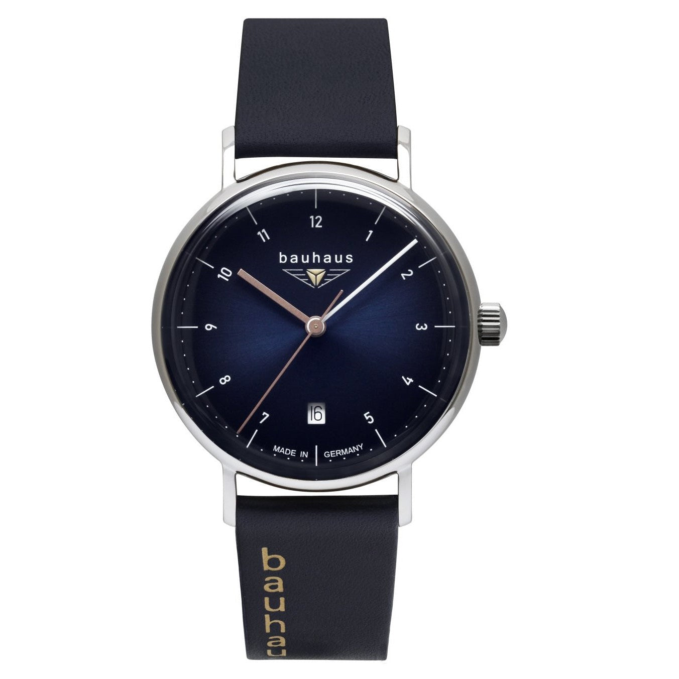 BAUHAUS Women's Quartz Date Series Leather Strap Watch 21413