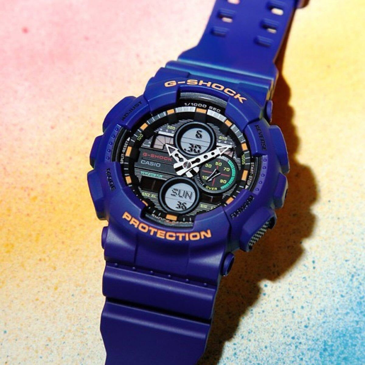CASIO Men's G-Shock Watch GA-100 Series Purple Limited