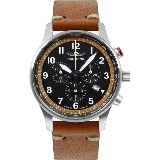 IRON ANNIE F-13 Tempelhof Chronograph 56885 Leather Watch