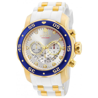 INVICTA Men's Pro Diver Colossus 48mm Chronograph Watch Gold / Snow / Blue
