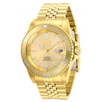 INVICTA Men's Pro Diver Automatic 42mm Jubilee Bracelet Watch Gold Papi