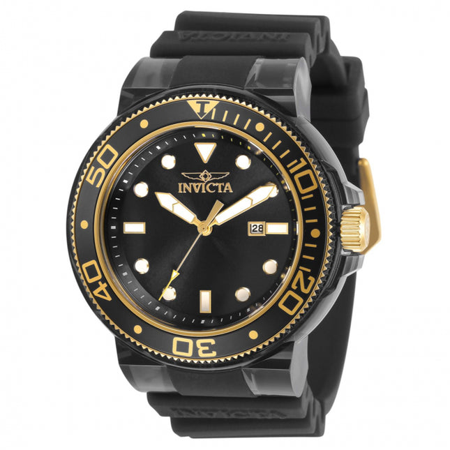 INVICTA Men's Pro Diver Giant Translucent Black/Gold 51.5mm Watch