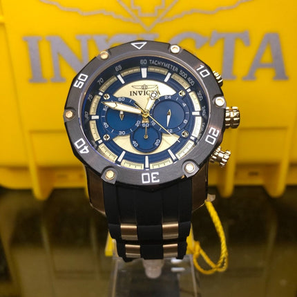 INVICTA Men's Colossus Elite Pro Diver 50mm Gold/Navy Watch