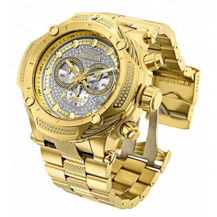 INVICTA Men's SHAQ Chronograph 60mm Steel Gold 177 Diamonds Watch