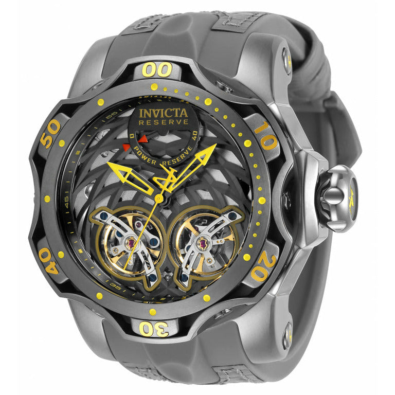 INVICTA Men s Reserve Venom Aluminium Grey Dual Turbine Power