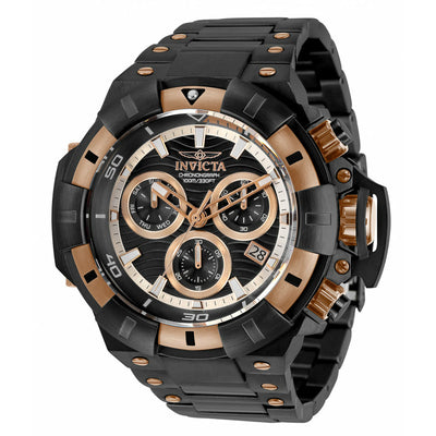INVICTA Men's Akula Chronograph Ionic/Rose Gold Silicone 52.5mm Watch