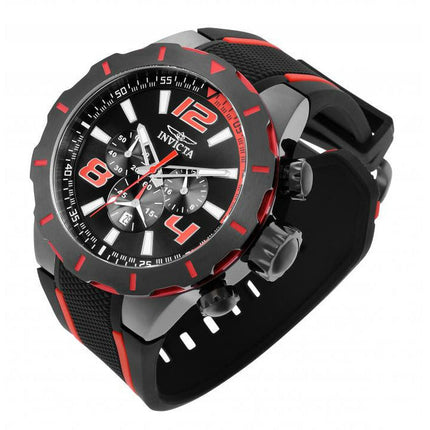 INVICTA Men's Rally Silicone Red Trim 53mm Watch