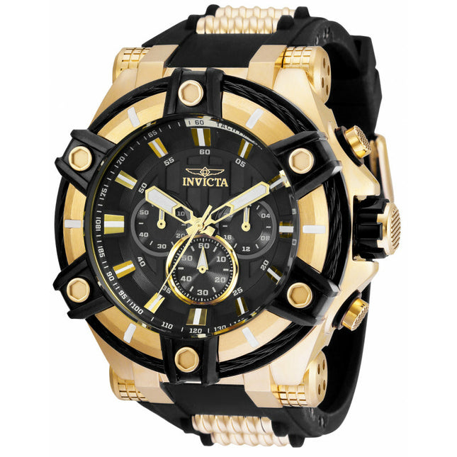INVICTA Men's Bolt Chronograph Gold/Black Steel Infused 52mm Watch