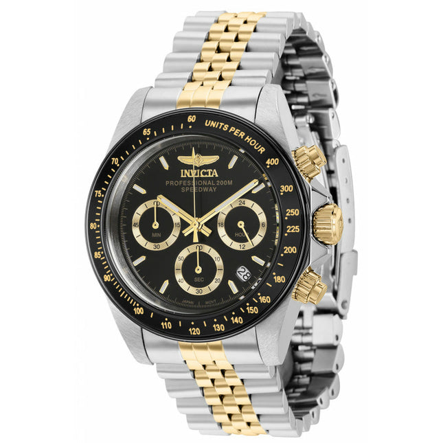 INVICTA Men's Speedway 39.5mm Jubilee Two Tone Black Edition Watch
